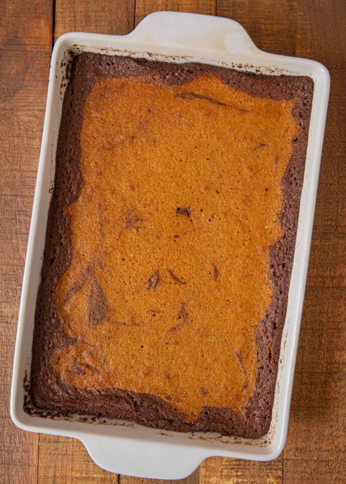 Pumpkin Brownies in baking dish