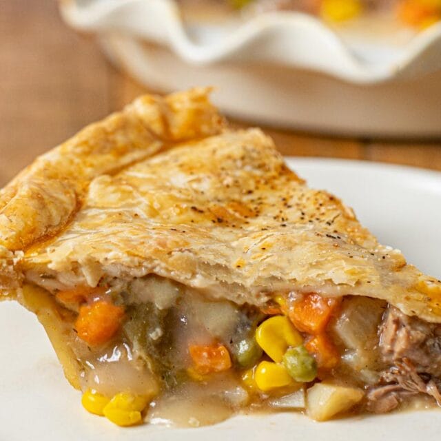 Pie slice on plate