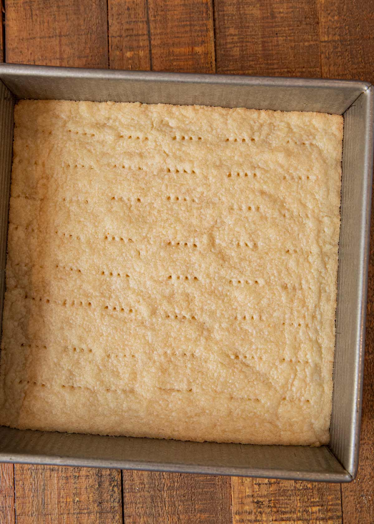 Shortbread Cookies in baking pan