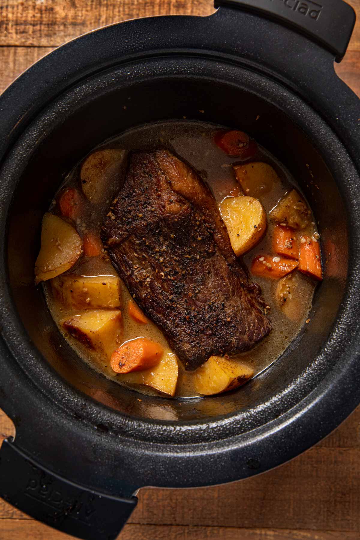 Slow Cooker Rump Roast in crock pot