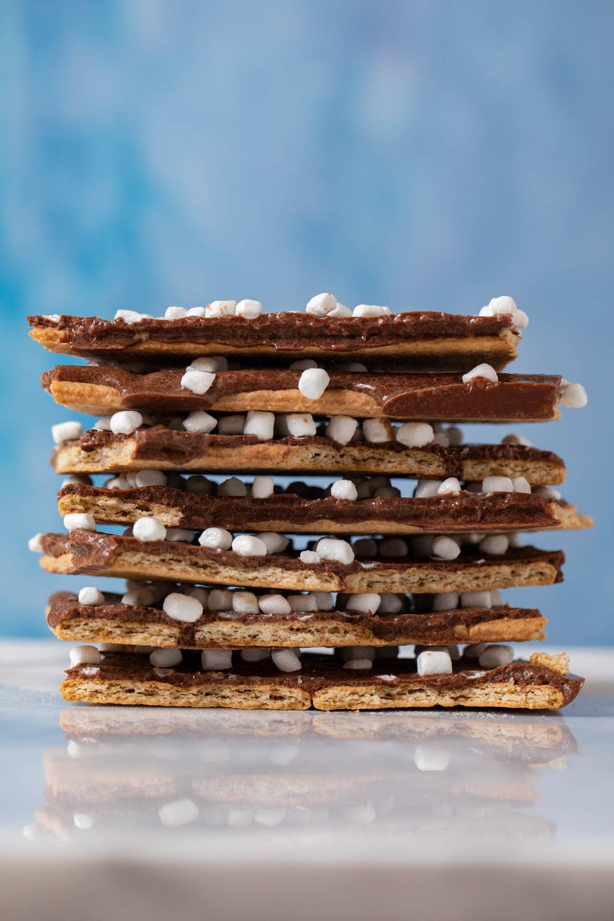 S'mores Bark pieces in stack