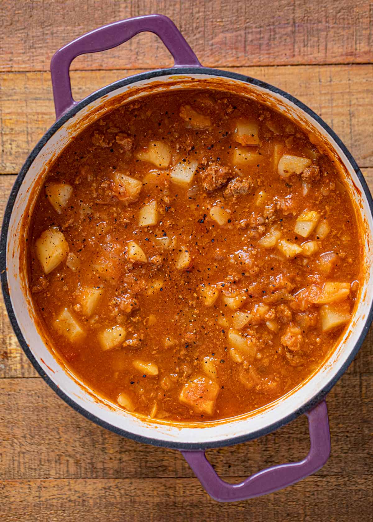 Spicy Beef and Potato Soup Recipe- Dinner, then Dessert