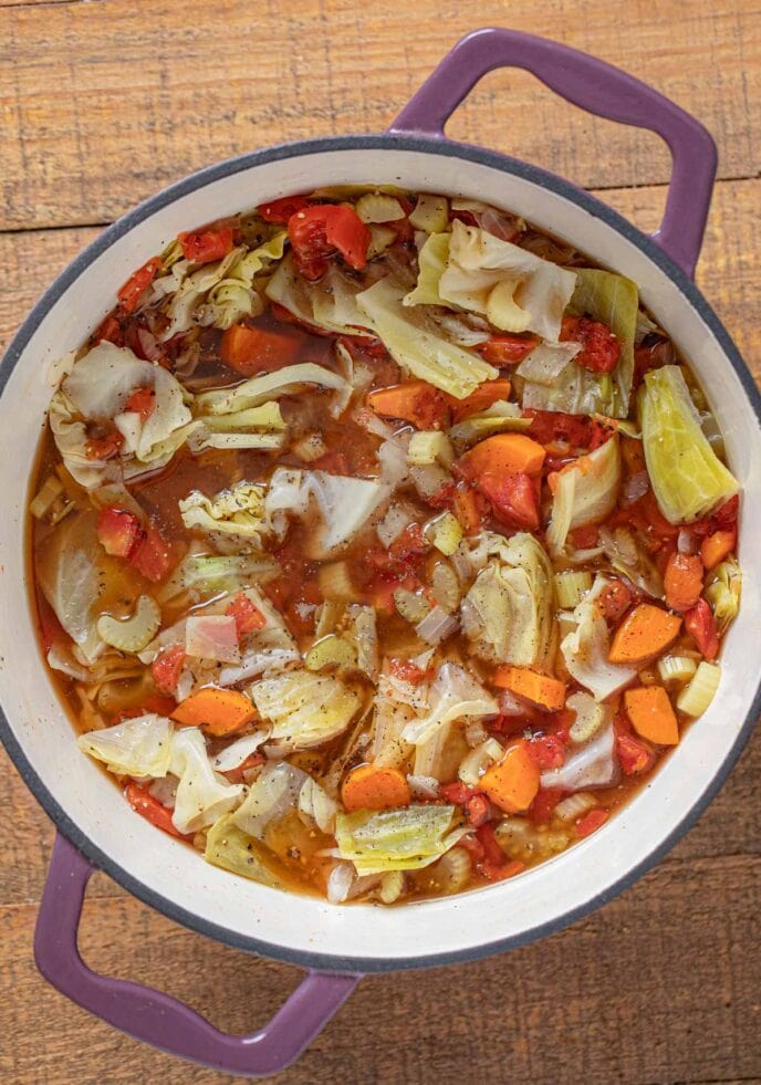 Weight Loss Cabbage Soup in pot