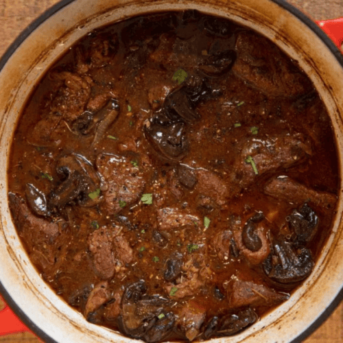 stew in a heavy bottom pot