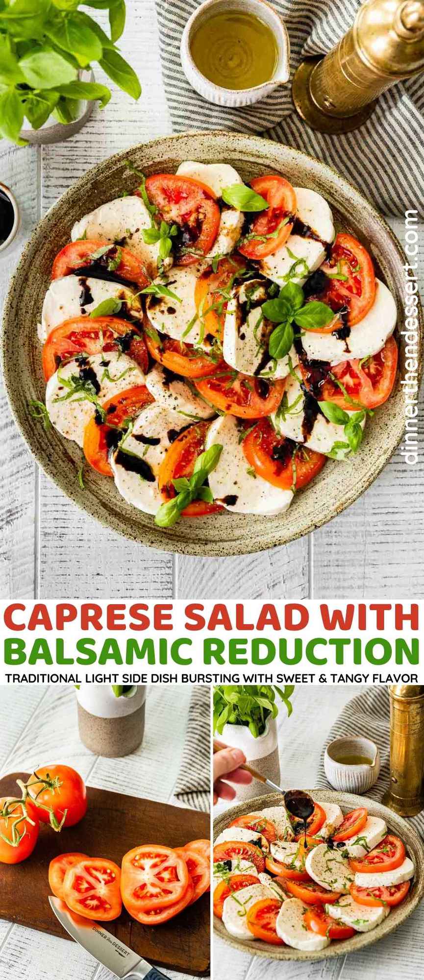 Caprese Salad with Balsamic Reduction collage