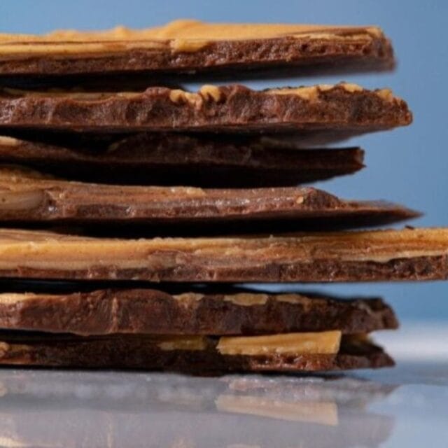 Bark stacked on a plate.