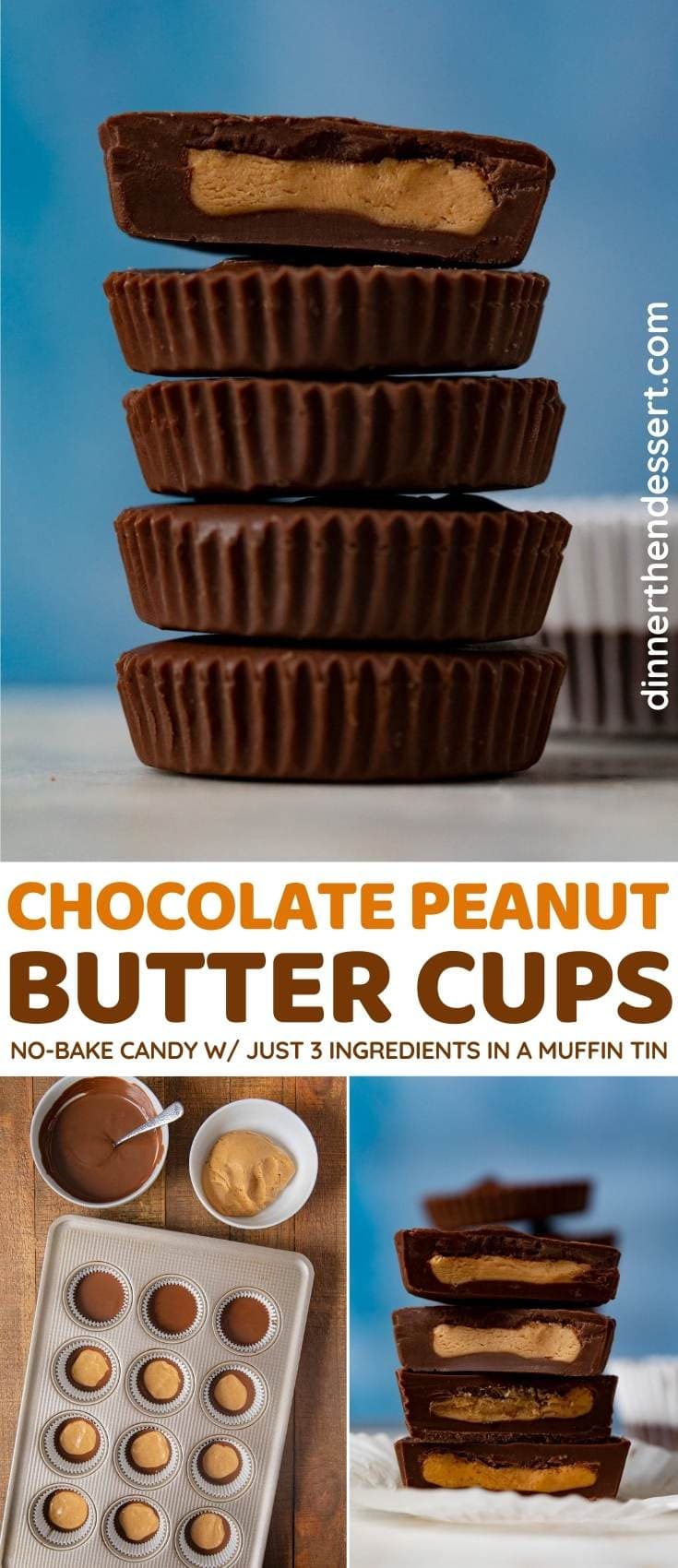 Easy Chocolate Peanut Butter Cups Recipe - Dinner, then Dessert
