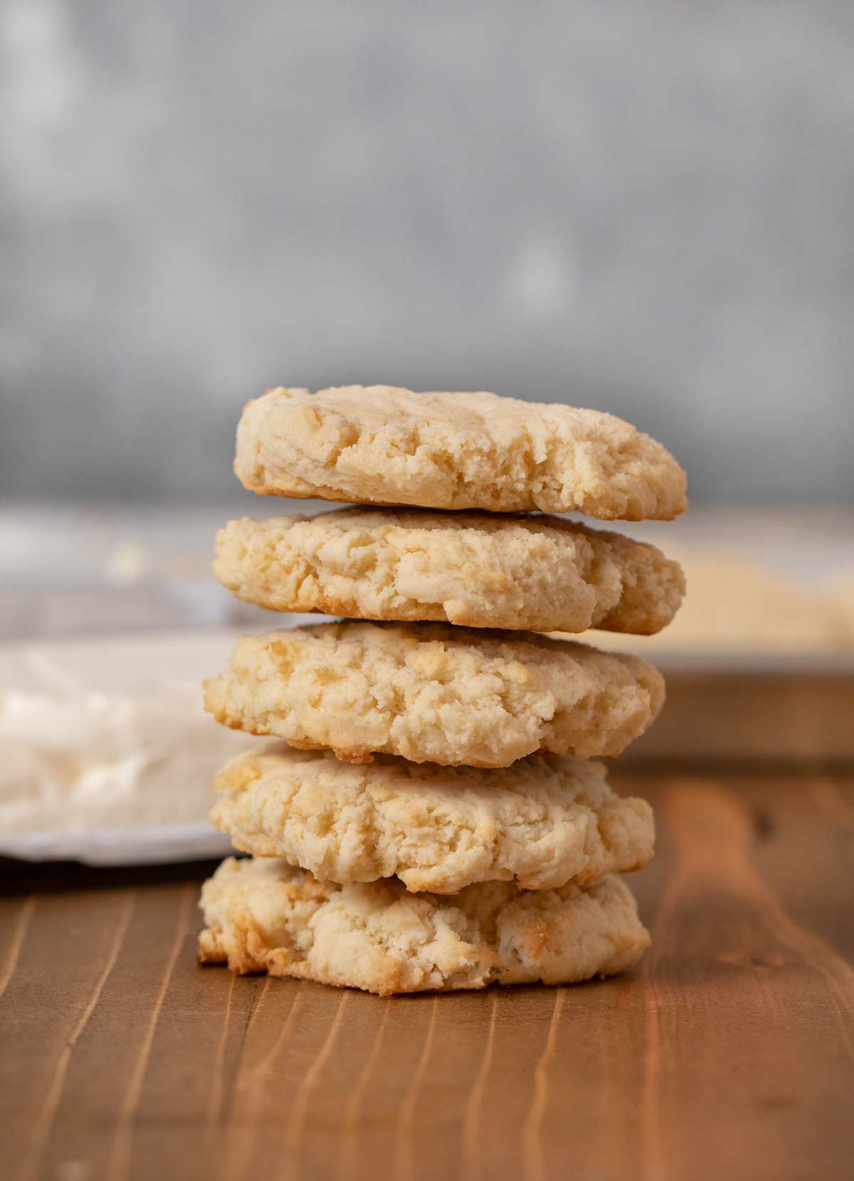 Cream Cheese Cookies in stack