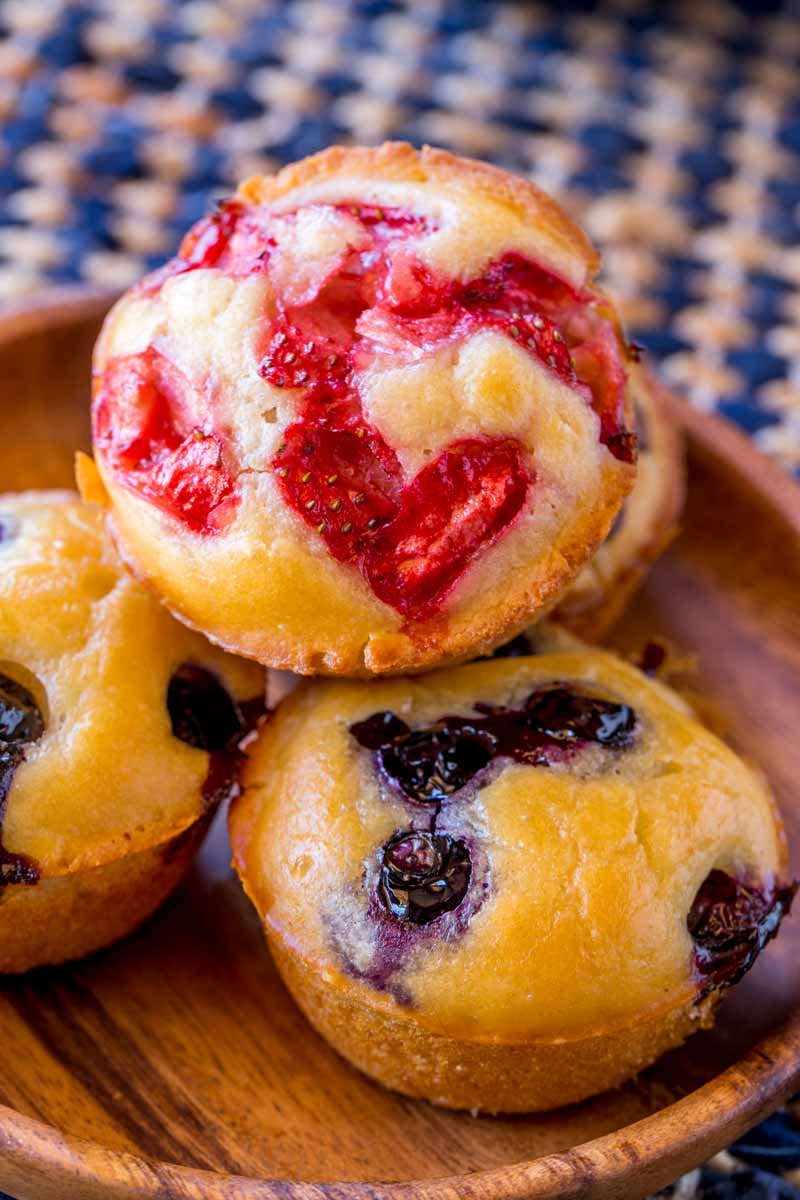 Stack of Pancake Muffin Bites on a plate