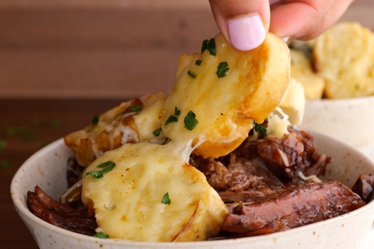 French Onion Pot Roast in bowl