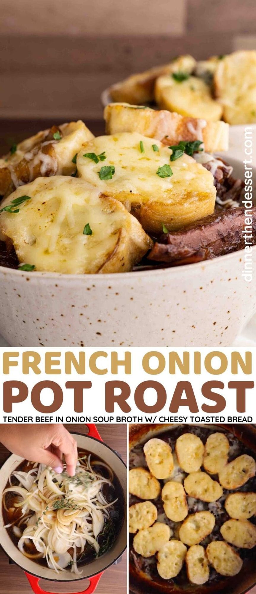 French Onion Pot Roast Recipe Dinner, then Dessert