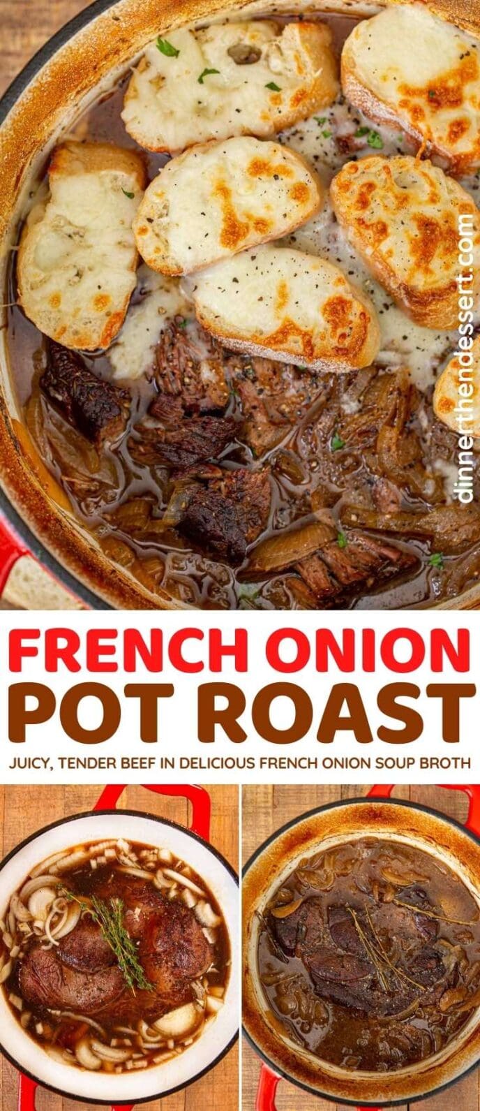 French Onion Pot Roast collage