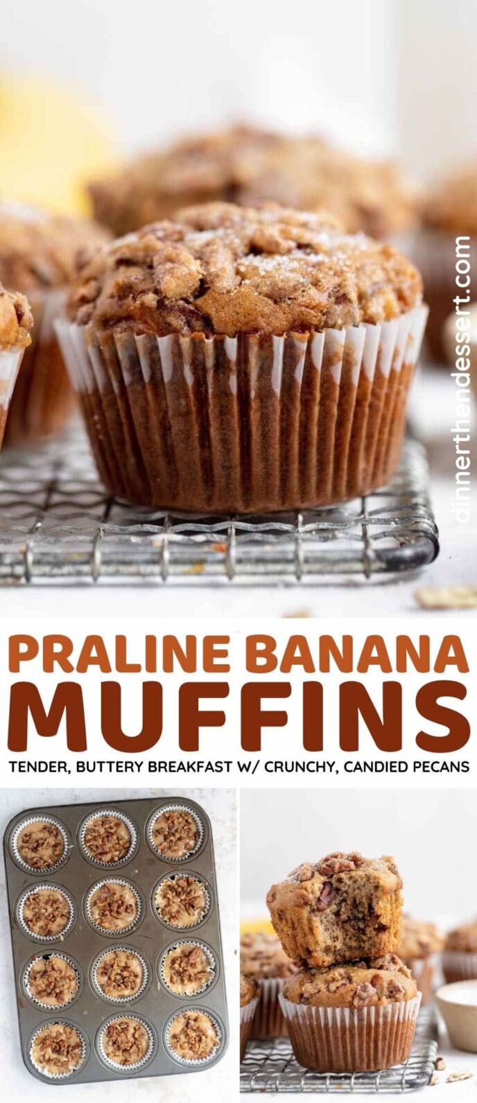 Moist Praline Banana Muffins