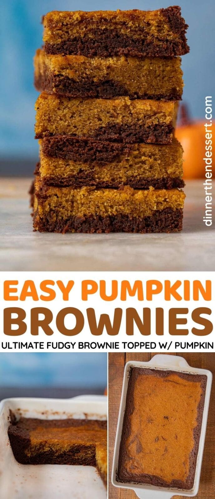 Pumpkin Brownies collage