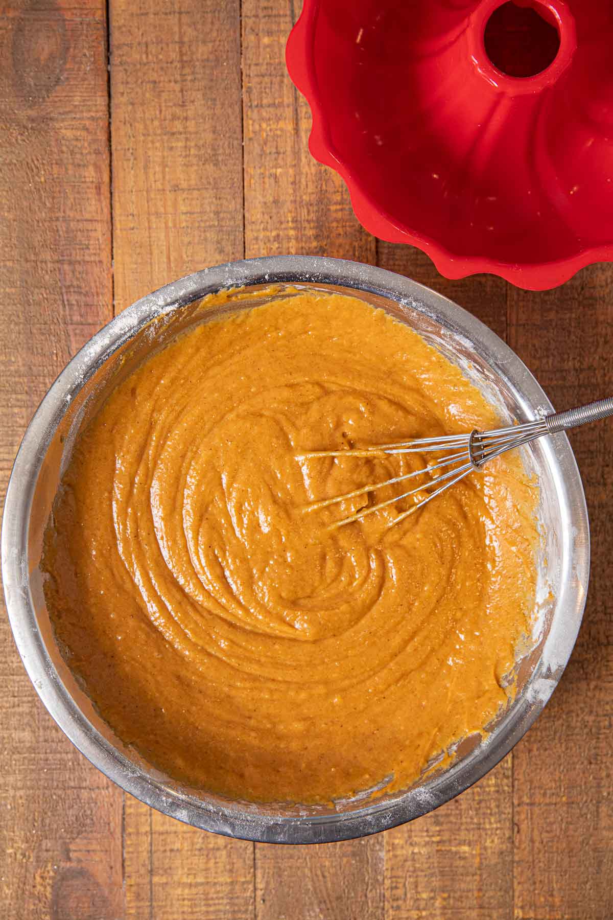 Pumpkin Bundt Cake batter