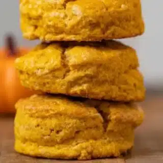 Stack of orange colored biscuits