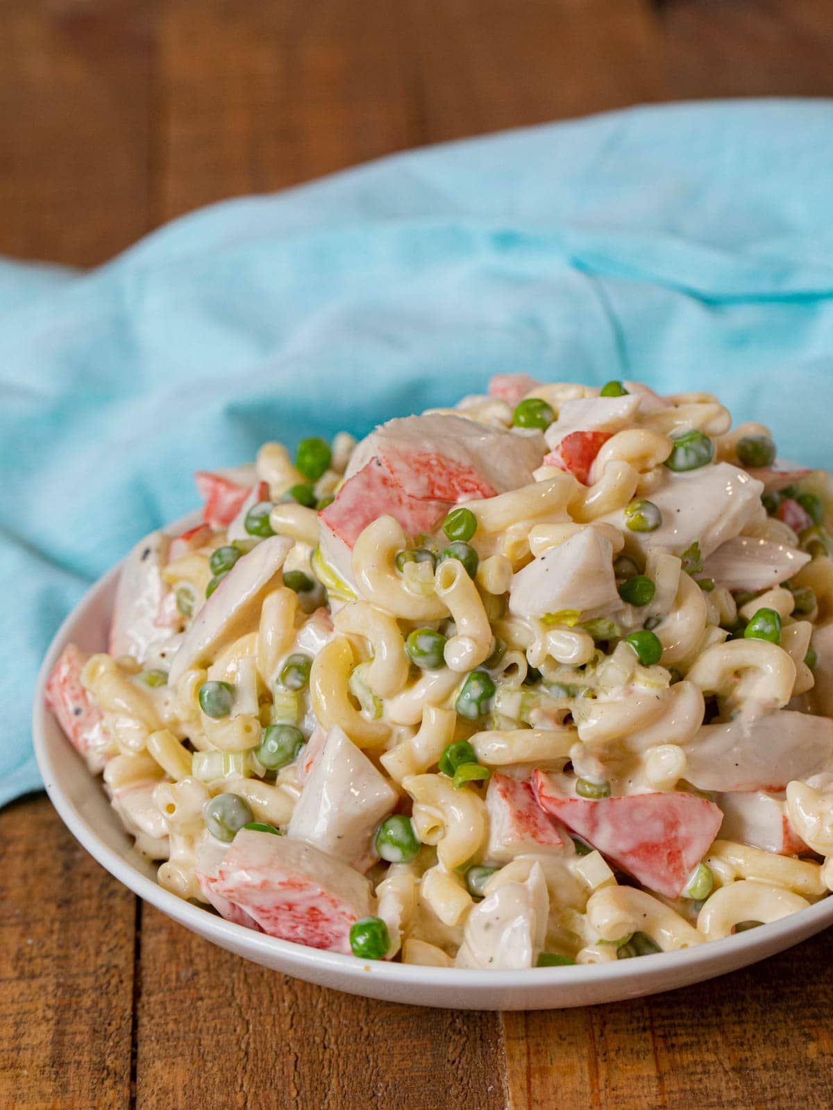 Seafood Pasta Salad in bowl