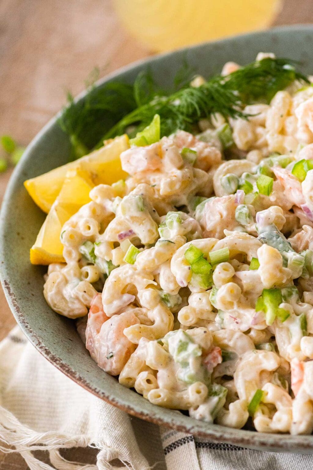 Creamy Shrimp Pasta Salad Recipe - Dinner, then Dessert