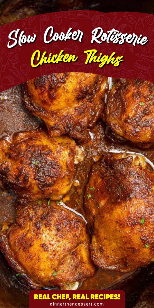 Chicken thighs with seasoning in a crock pot
