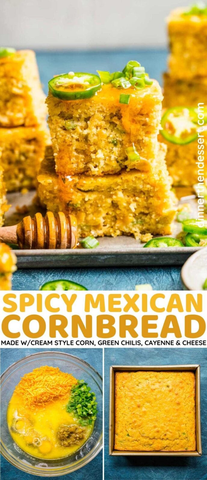 Spicy Mexican Cornbread Collage