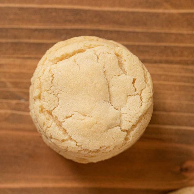 Top down photo of one sugar cookie