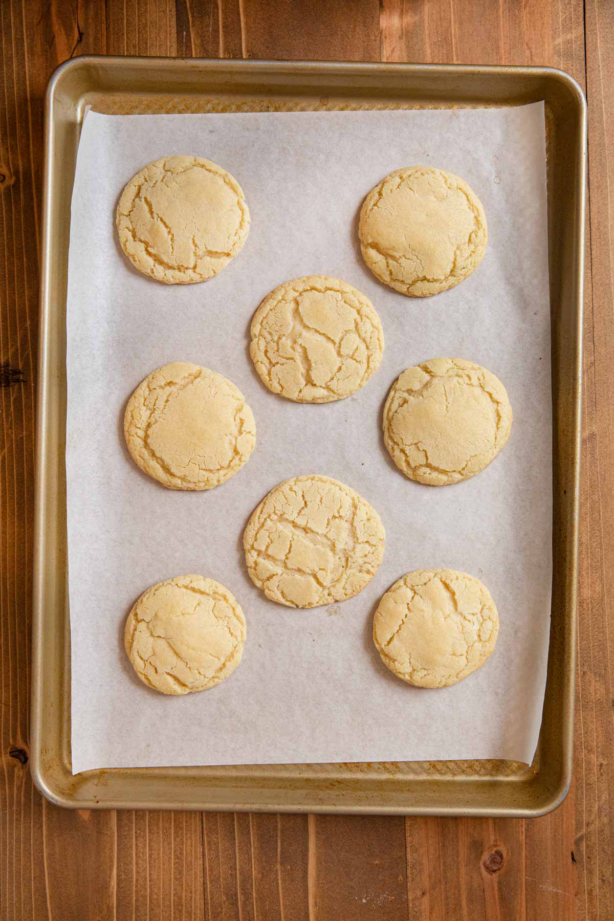 tray of cooked sugar cookies