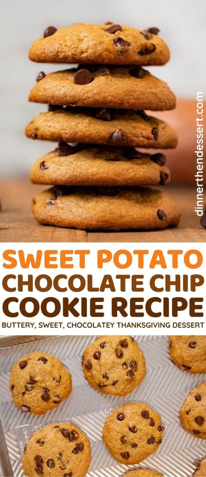 Sweet Potato Chocolate Chip Cookies collage