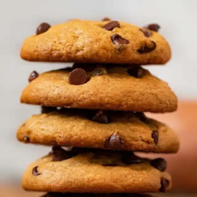 Closeup of stacked baked goods