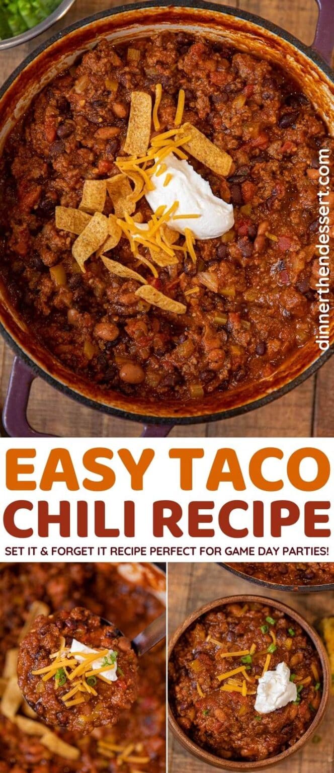 Easy Beef Taco Chili Recipe [VIDEO] - Dinner, then Dessert