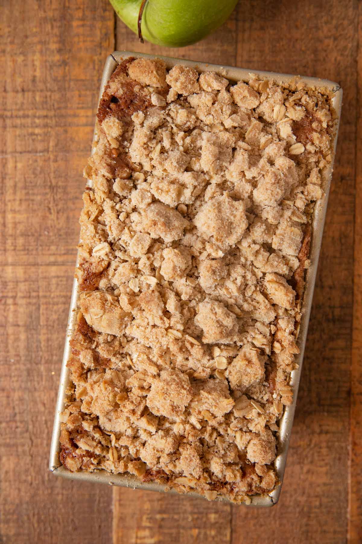 Apple Crisp Bread in loaf pan