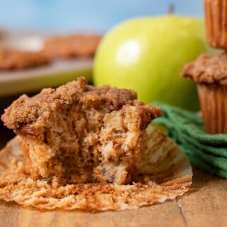 Apple Pie Muffin with bite removed