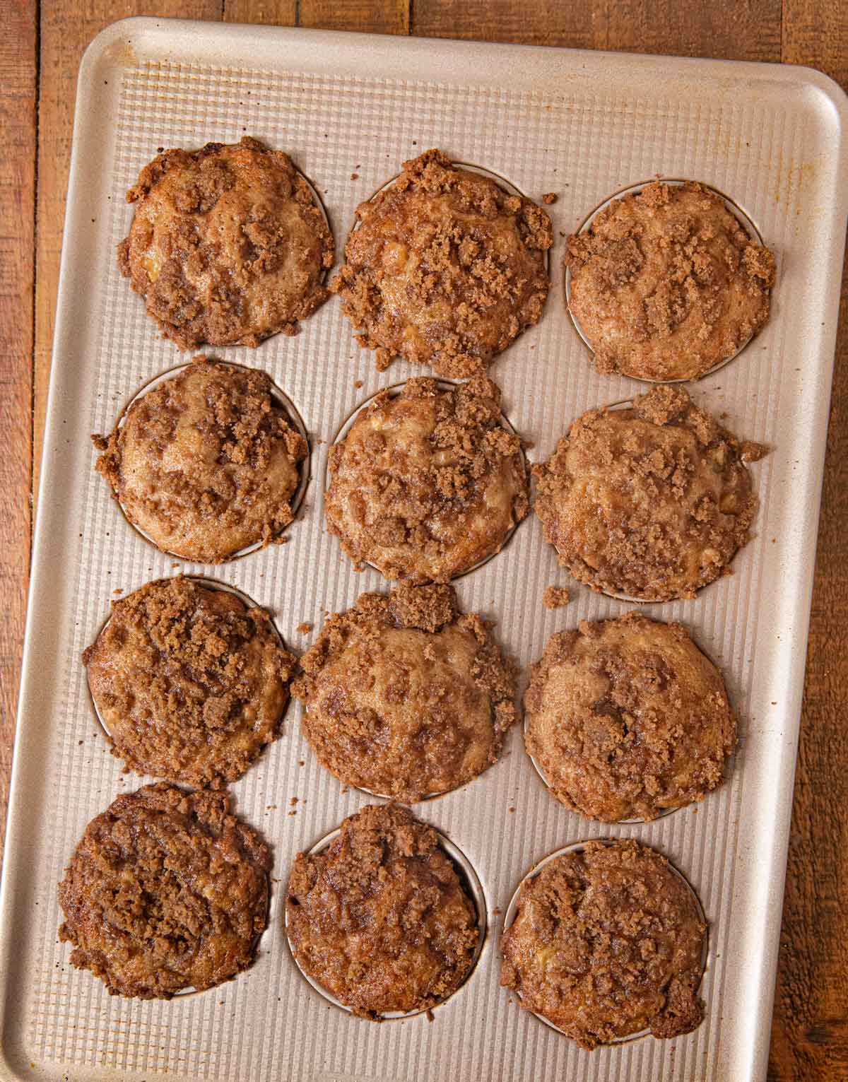 Apple Pie Muffins in cupcake tin