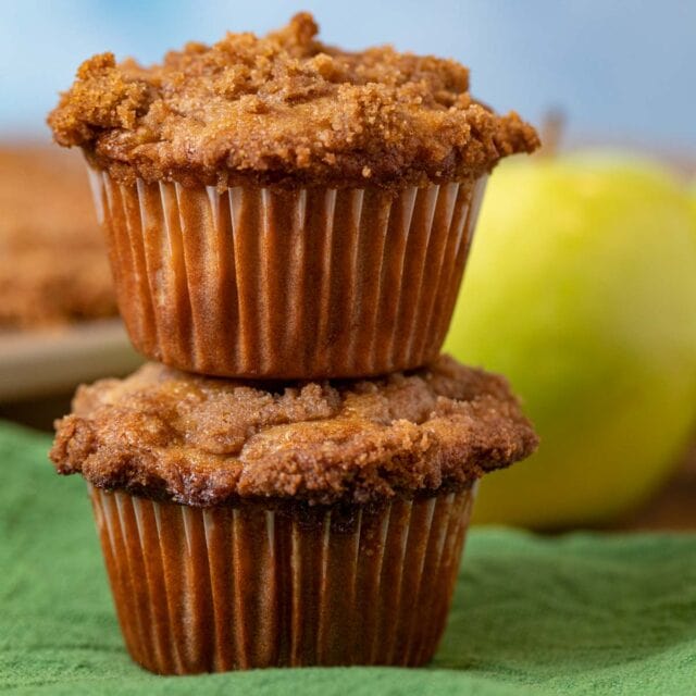 Apple Pie Muffins in stack