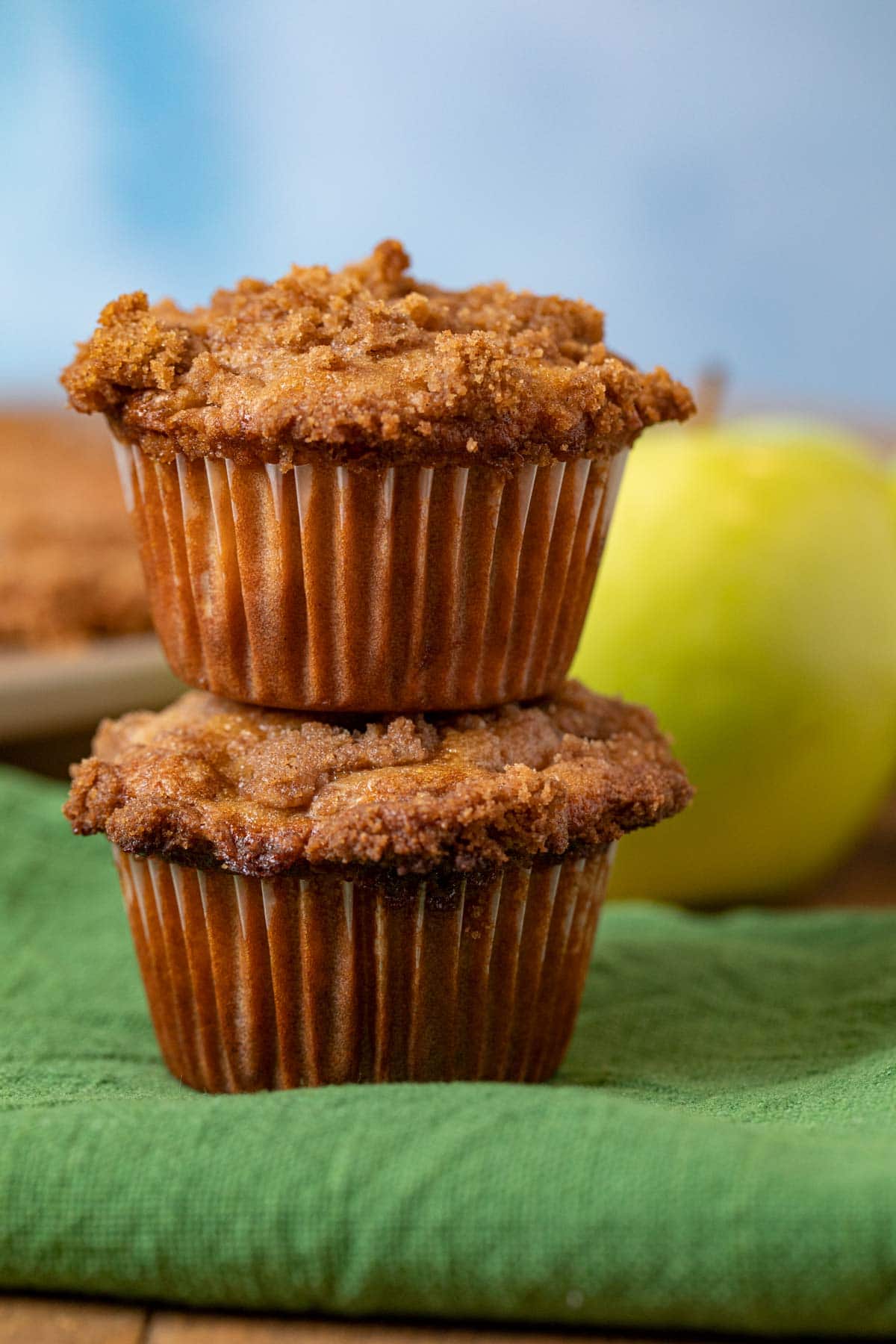 Apple Pie Muffins in stack