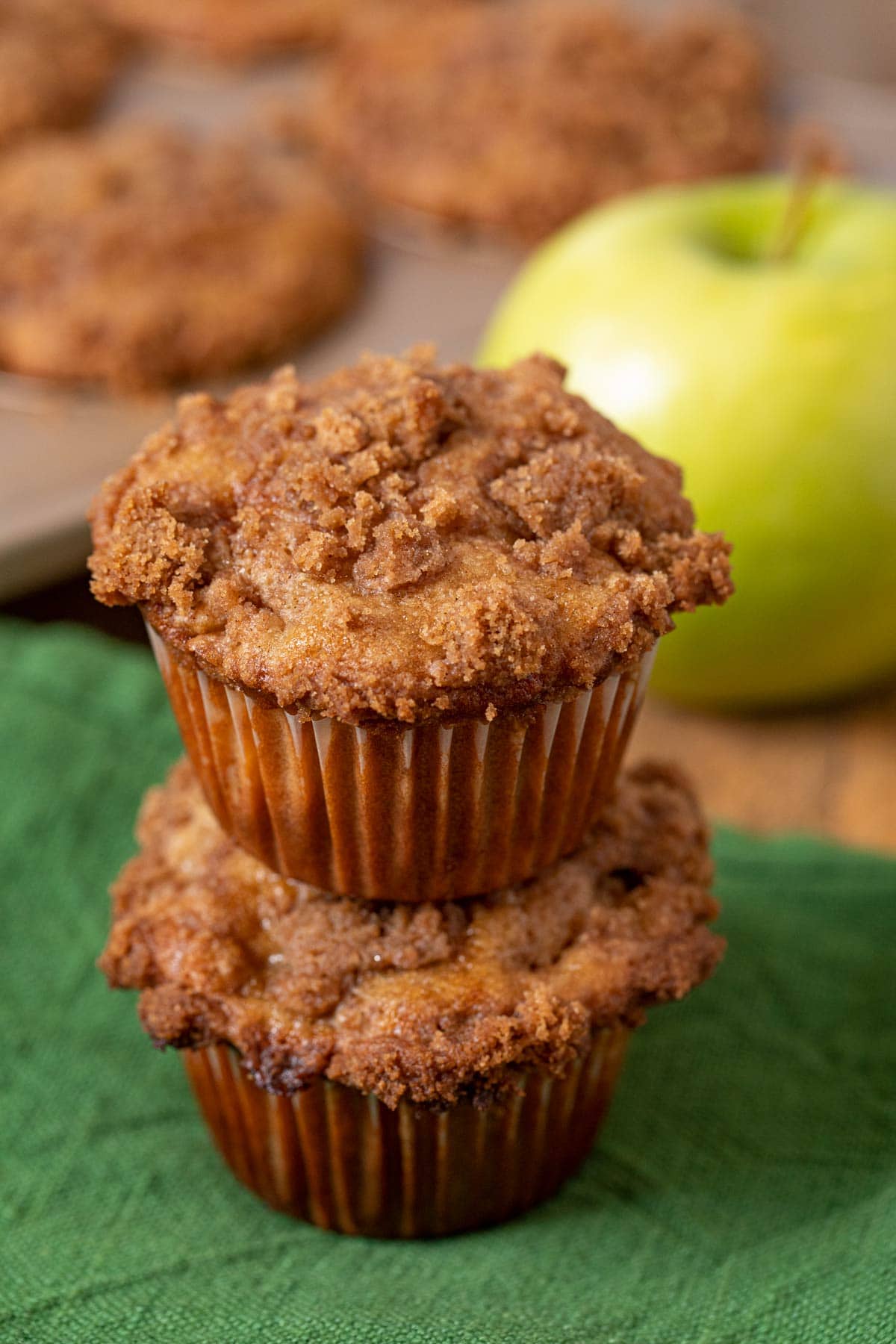 Apple Pie Muffins in stack