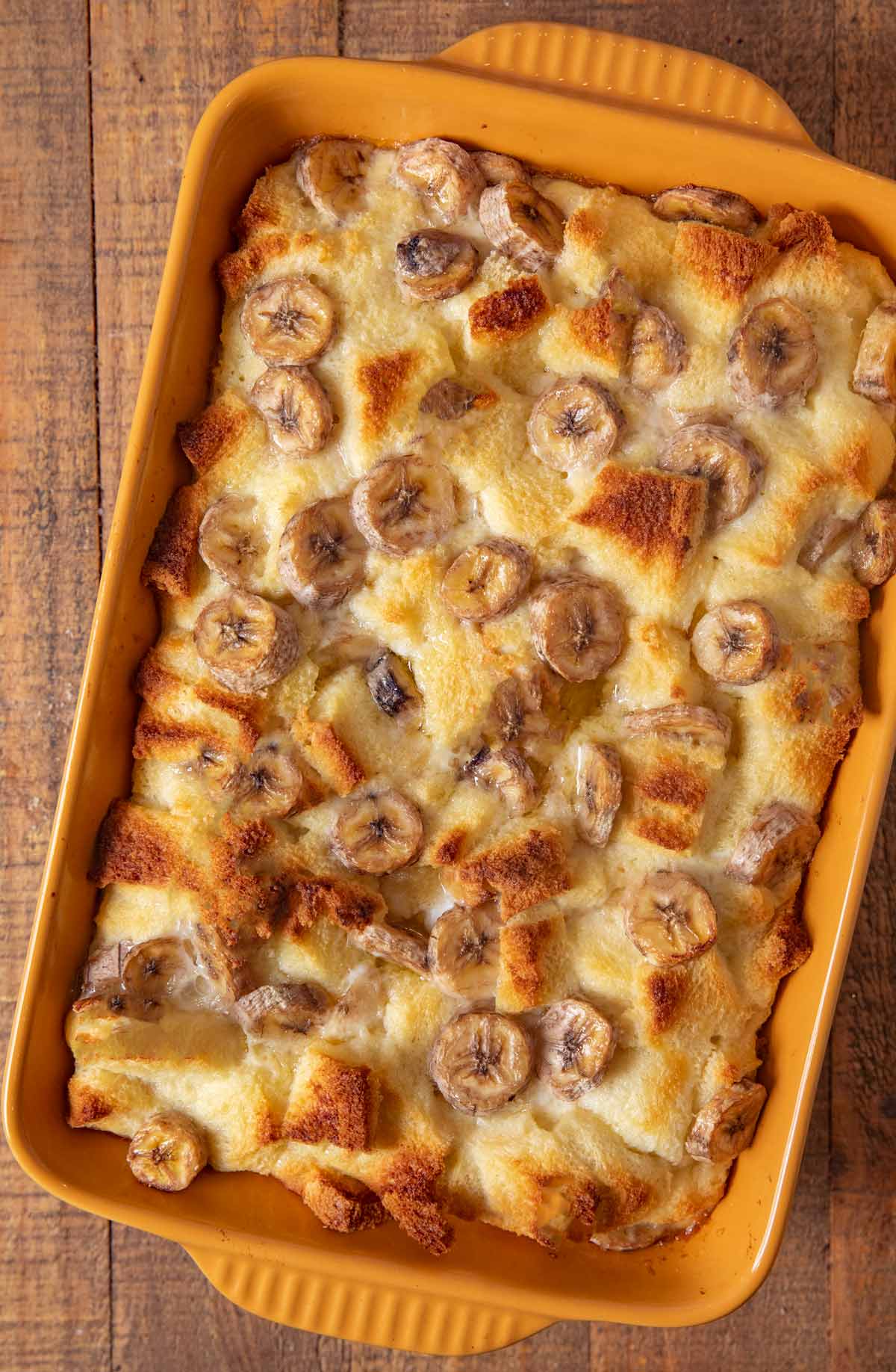 Banana Bread Pudding in baking dish