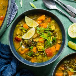Caribbean Curry Soup in serving bowl 1x1