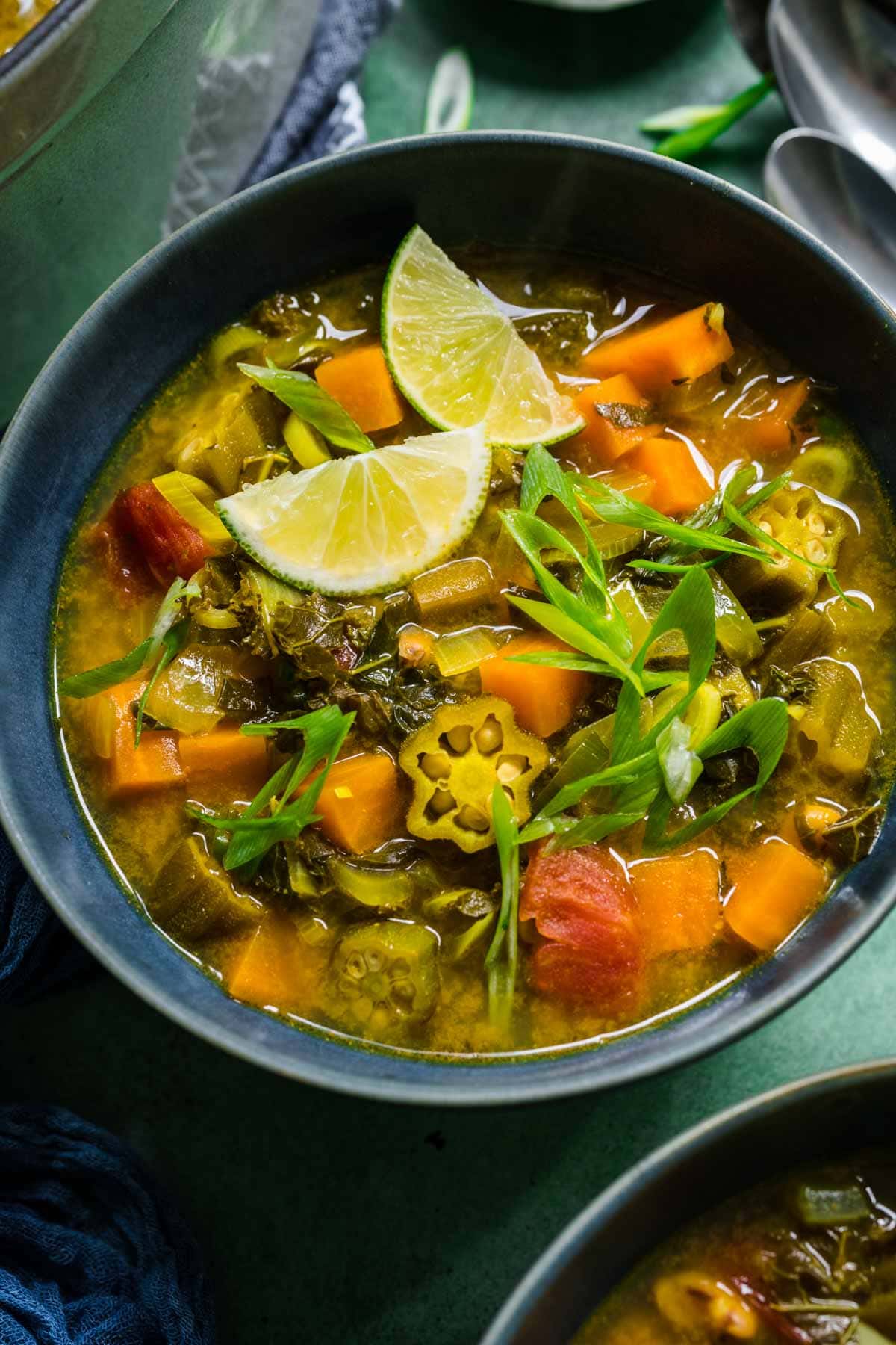 Caribbean Curry Soup in serving bowl