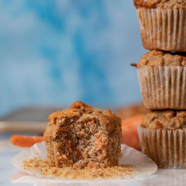 Carrot Muffin with bite removed