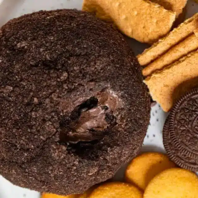 Chocolate Ball with scoop taken out