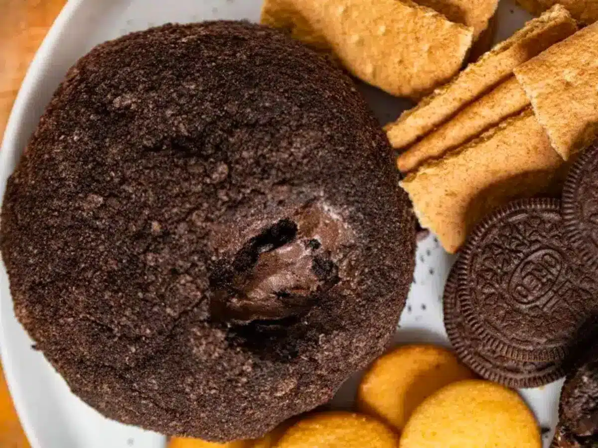 Chocolate Ball with scoop taken out