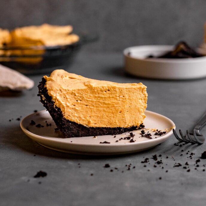 Easy Chocolate Oreo Pumpkin Whip Pie Recipe - Dinner, then Dessert