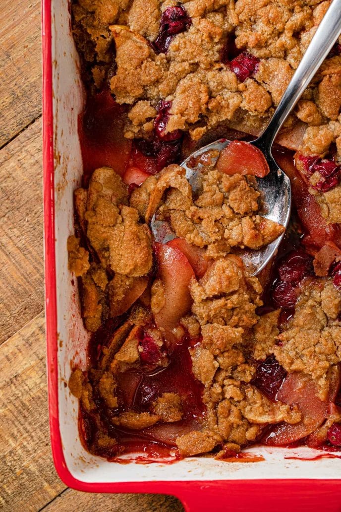 Apple Cranberry Crisp Recipe Dinner Then Dessert