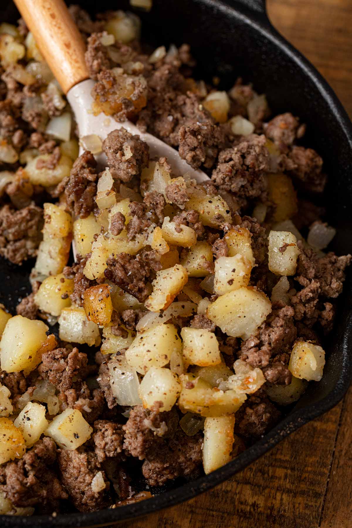 Hamburger Hash in skillet