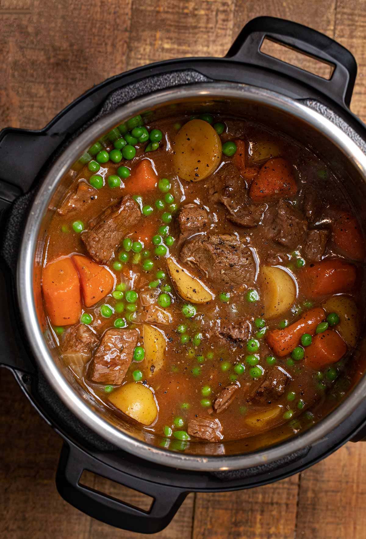 Instant Pot Beef Stew in pot