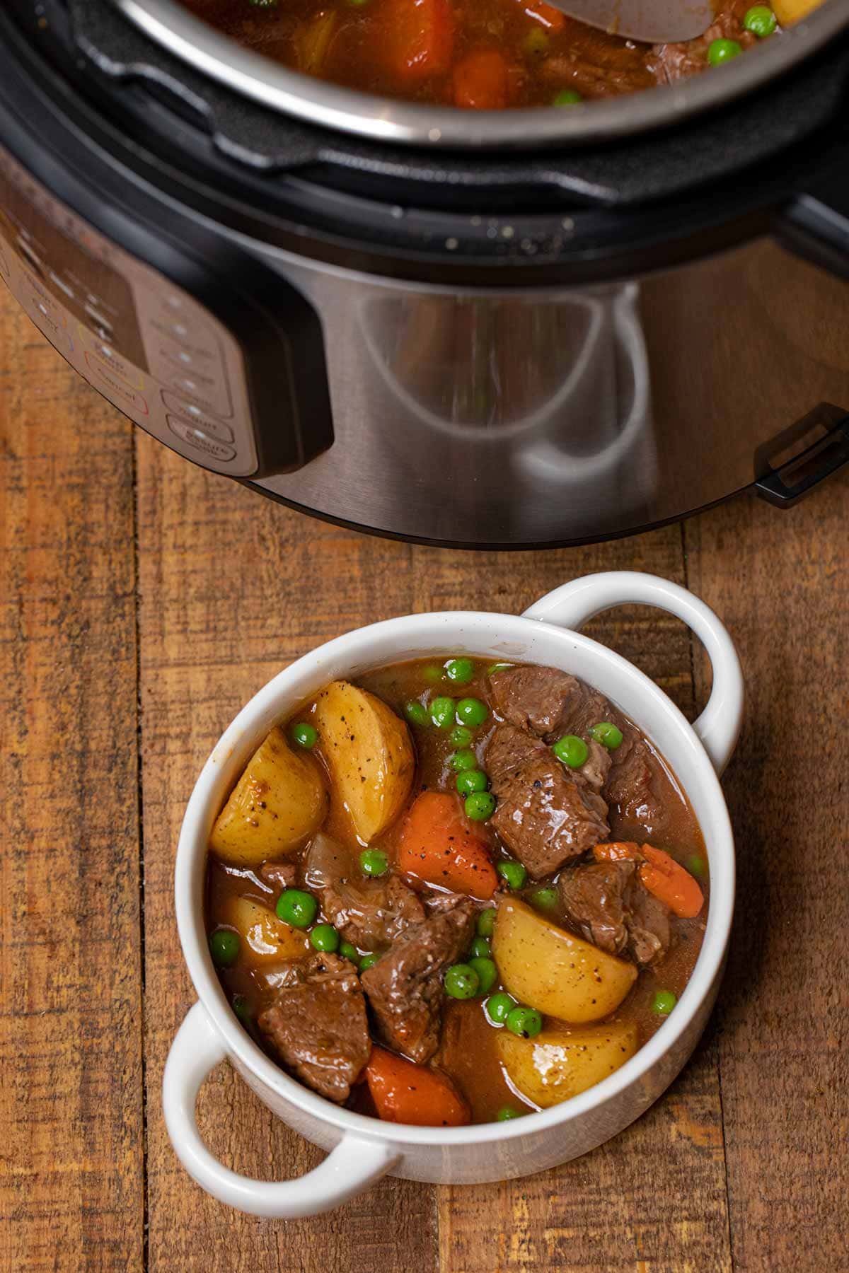 Instant Pot Beef Stew in serving bowl