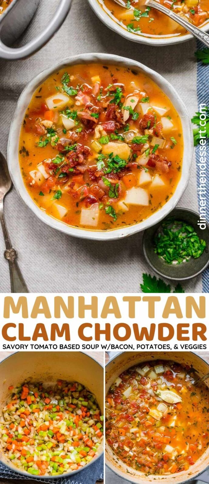 Manhattan Clam Chowder - Happy Belly Foodie