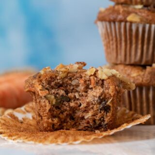 Morning Glory Muffin with bite removed