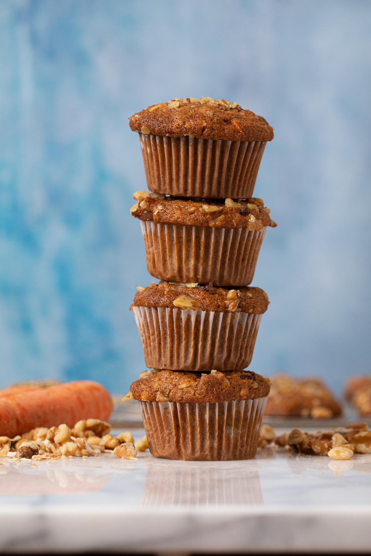 Morning Glory Muffins in stack