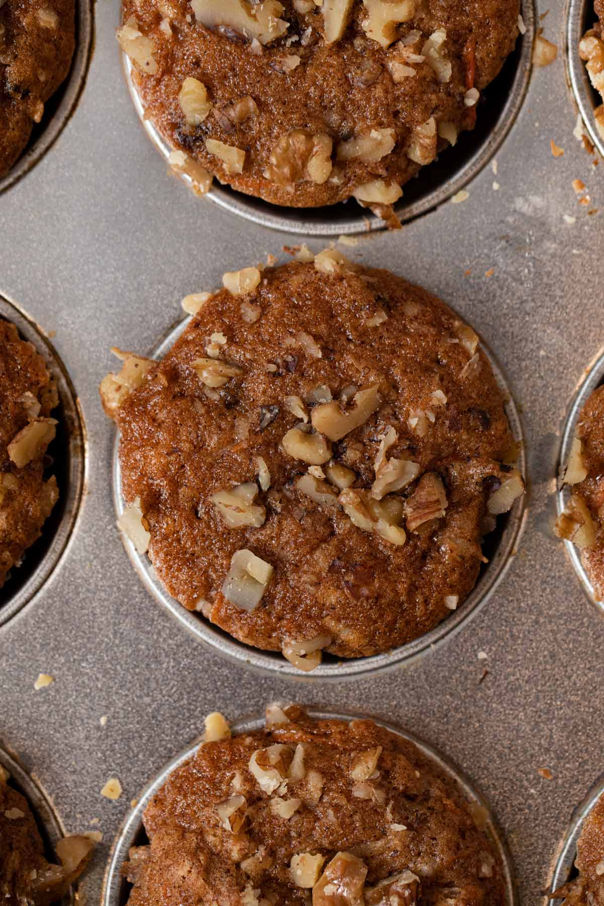 Morning Glory Muffins in muffin tin